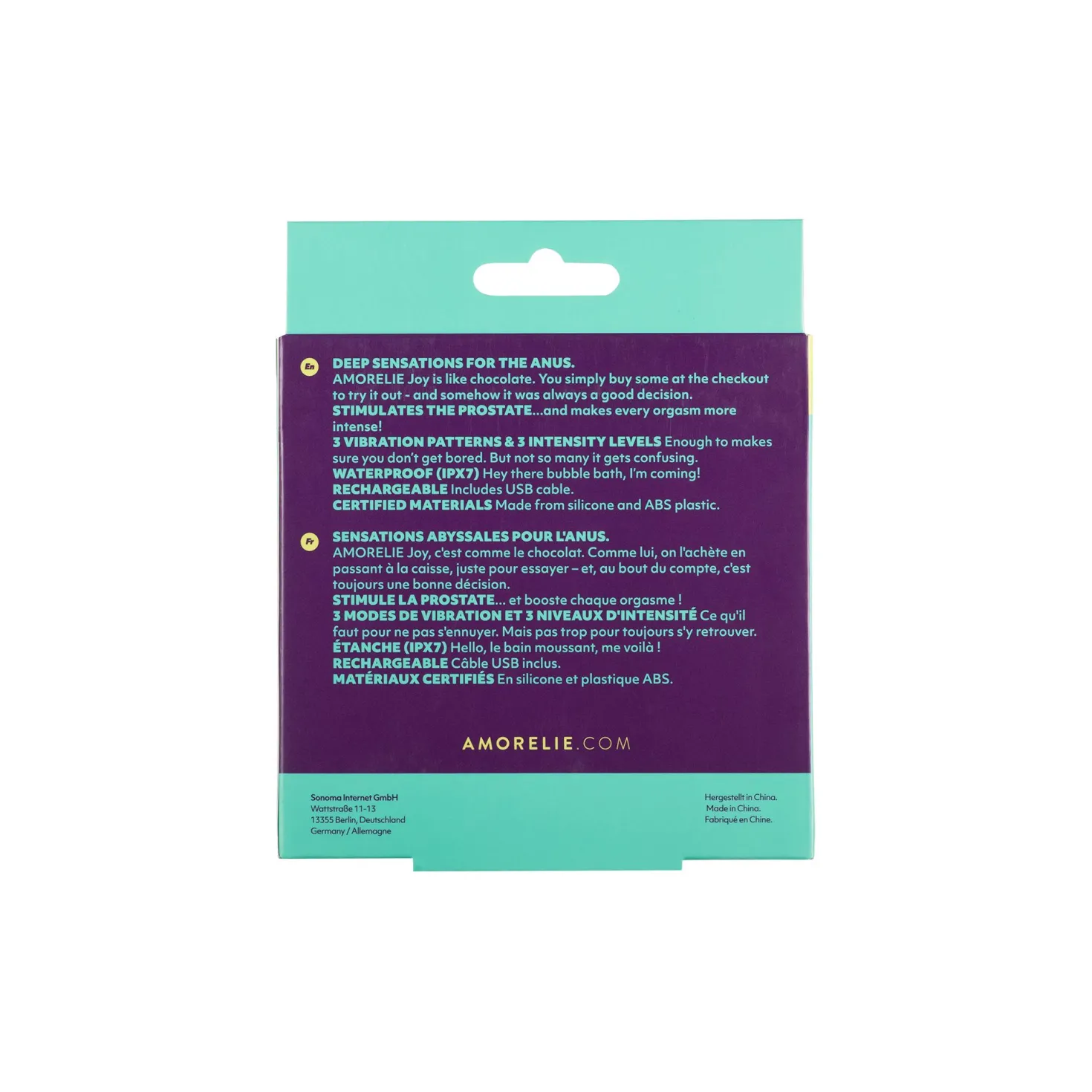 AMORELIE - Vibromasseur prostatique "Melt" - Violet