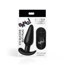 BANG! - Plug Anal Vibrant avec Télécommande -Noir