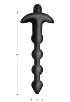 BANG! - 28X Boules Anales Vibrantes en Silicone avec Télécommande - Noir