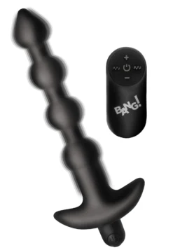 BANG! - 28X Boules Anales Vibrantes en Silicone avec Télécommande - Noir