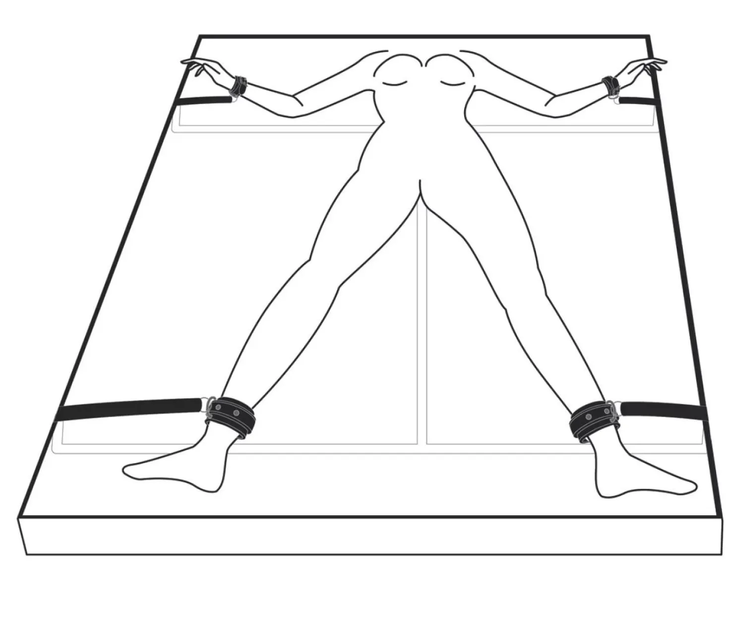 Bedroom Fantasies - Silver Moon Fantasy Play Kit - Bed restraint