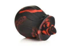 BLOOMGASM - Black Kiss Vibrateur Rose Rimming - Rouge/Noir