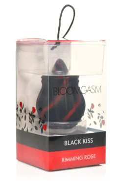 BLOOMGASM - Black Kiss Vibrateur Rose Rimming - Rouge/Noir