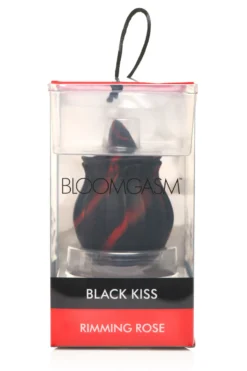 BLOOMGASM - Black Kiss Vibrateur Rose Rimming - Rouge/Noir