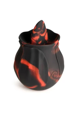 BLOOMGASM - Black Kiss Vibrateur Rose Rimming - Rouge/Noir