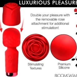 BLOOMGASM - Mini Vibromasseur Pleasure Rose - Rouge