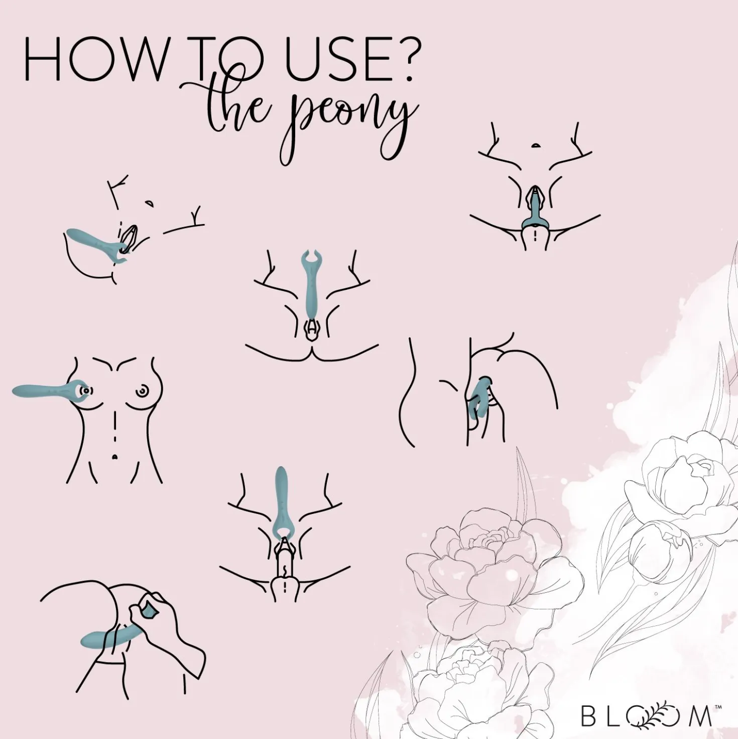 Bloom - The Peony Vibromasseur Couple - Double Vibration