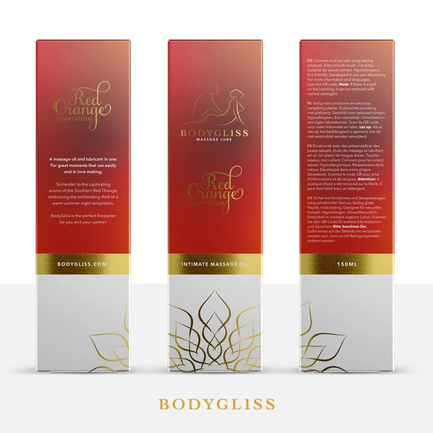 BodyGliss - Huile de massage et lubrifiant Orange sanguine - 150 ml