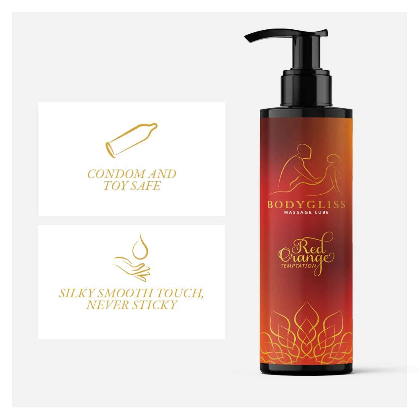 BodyGliss - Huile de massage et lubrifiant Orange sanguine - 150 ml