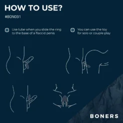 Boners - Anneau pénien vibrant - Gris