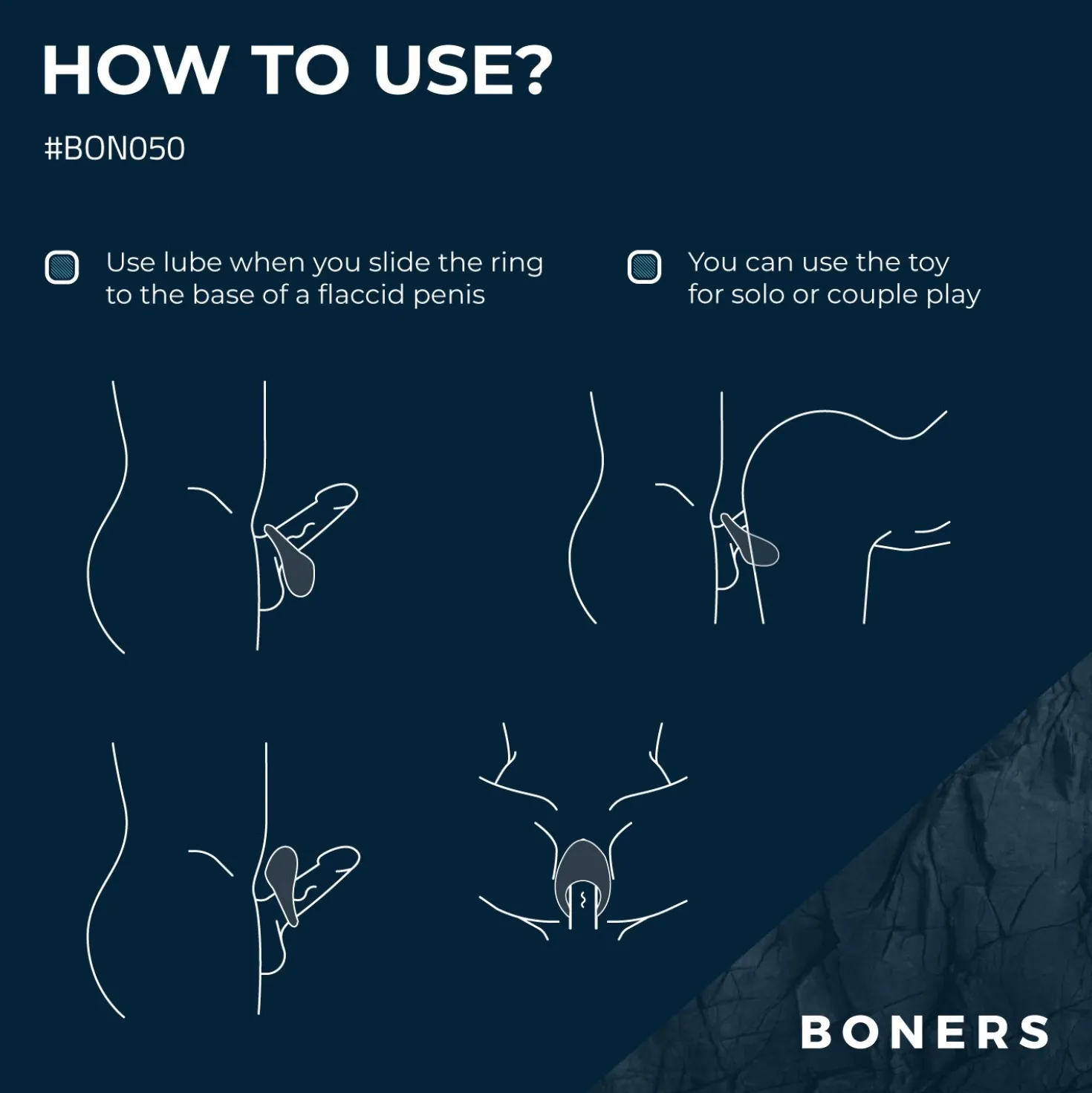 Boners - Anneau vibrant pour le pénis