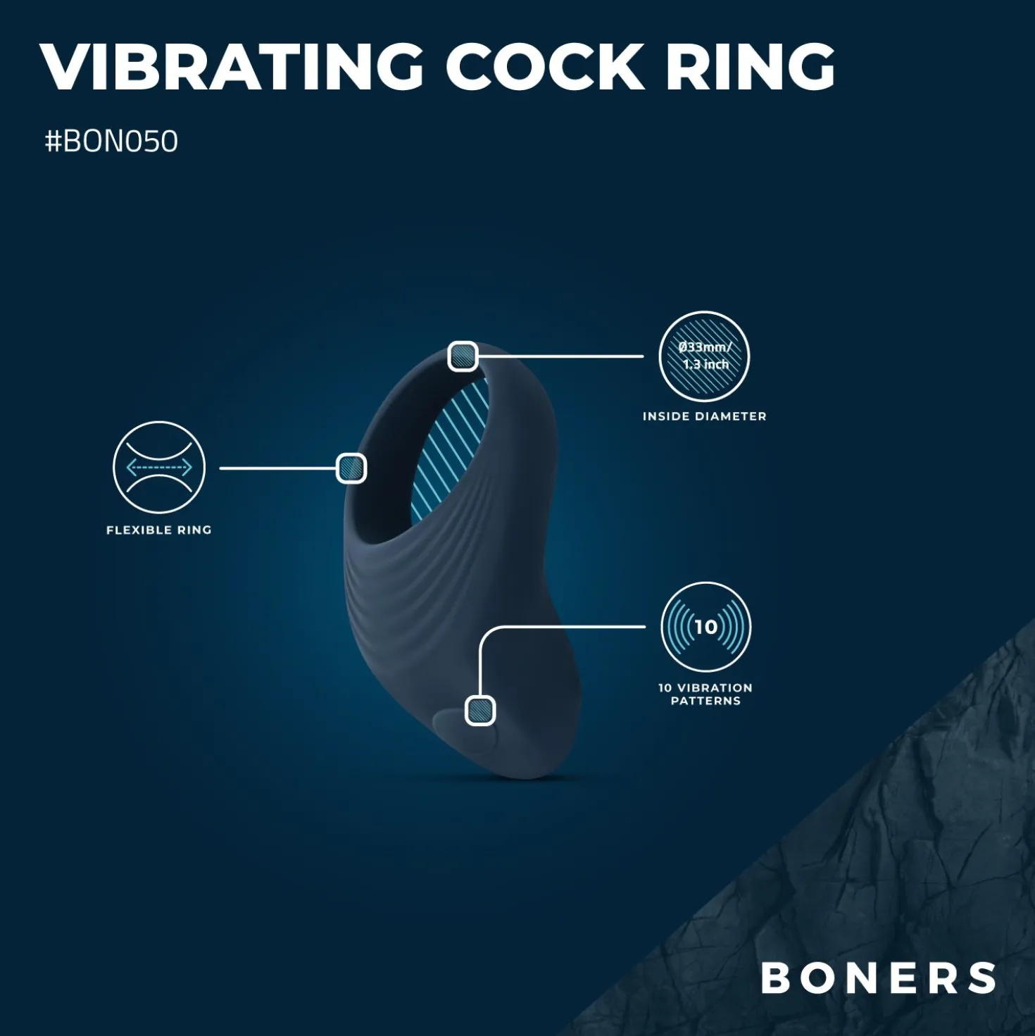 Boners - Anneau vibrant pour le pénis
