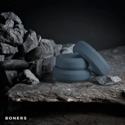 Boners - Kit de 3 anneaux péniens (plats) - Silicone