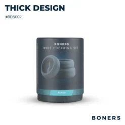 Boners - Kit de 3 anneaux péniens (plats) - Silicone