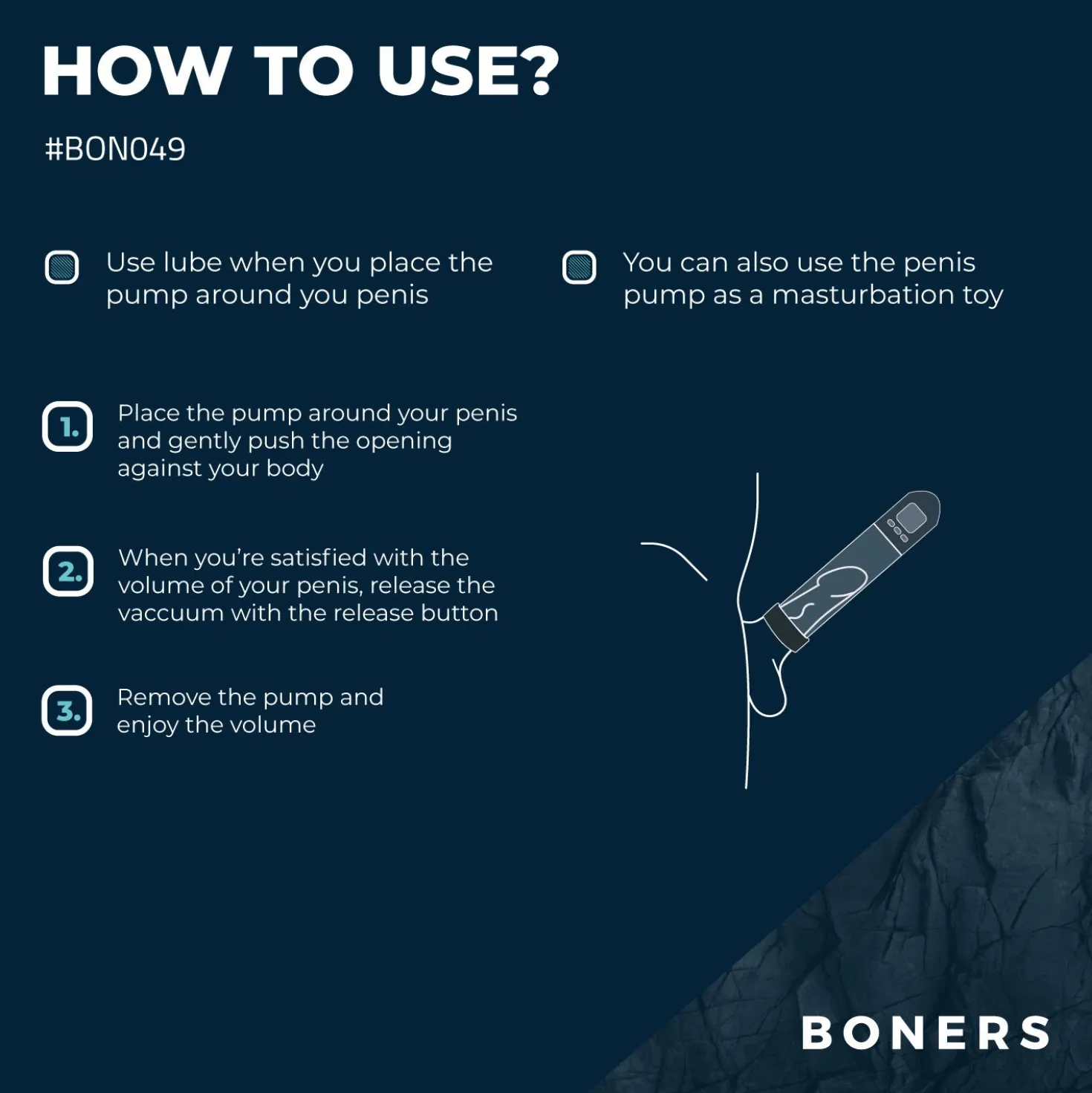 Boners - Pompe à pénis avec écran LCD