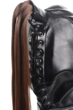 Cagoule de bondage avec queue de cheval