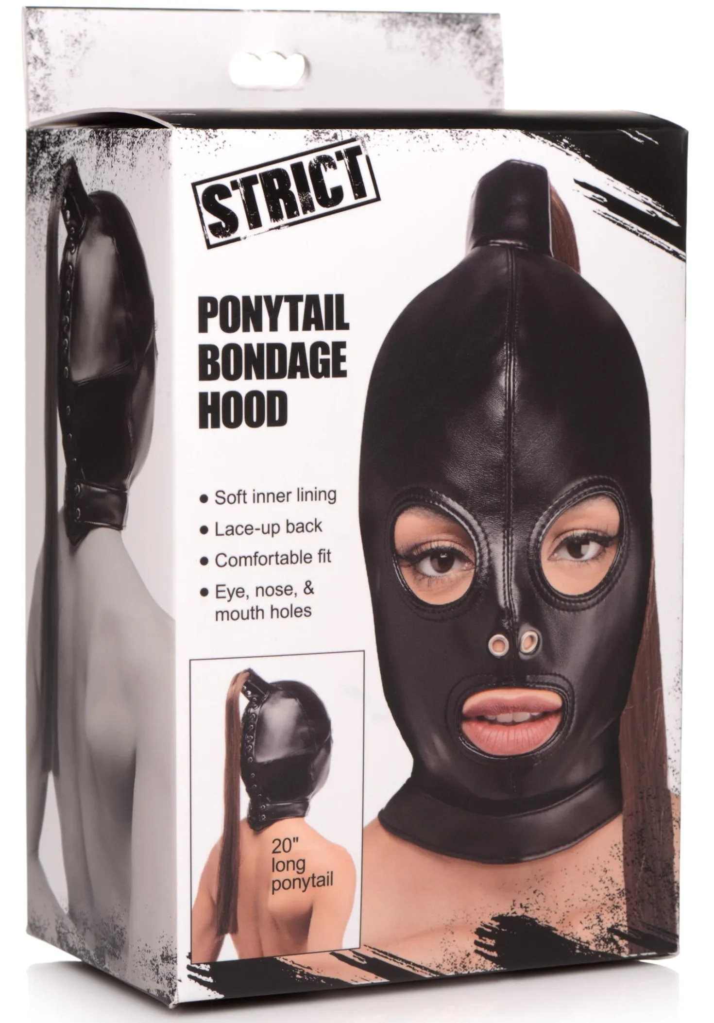 Cagoule de bondage avec queue de cheval