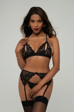 Christine - Axelle Ensemble 3p - Entrejambe & Cups Noir