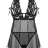 Christine - Babydoll Bonnets Ouverts Nataly - Noir