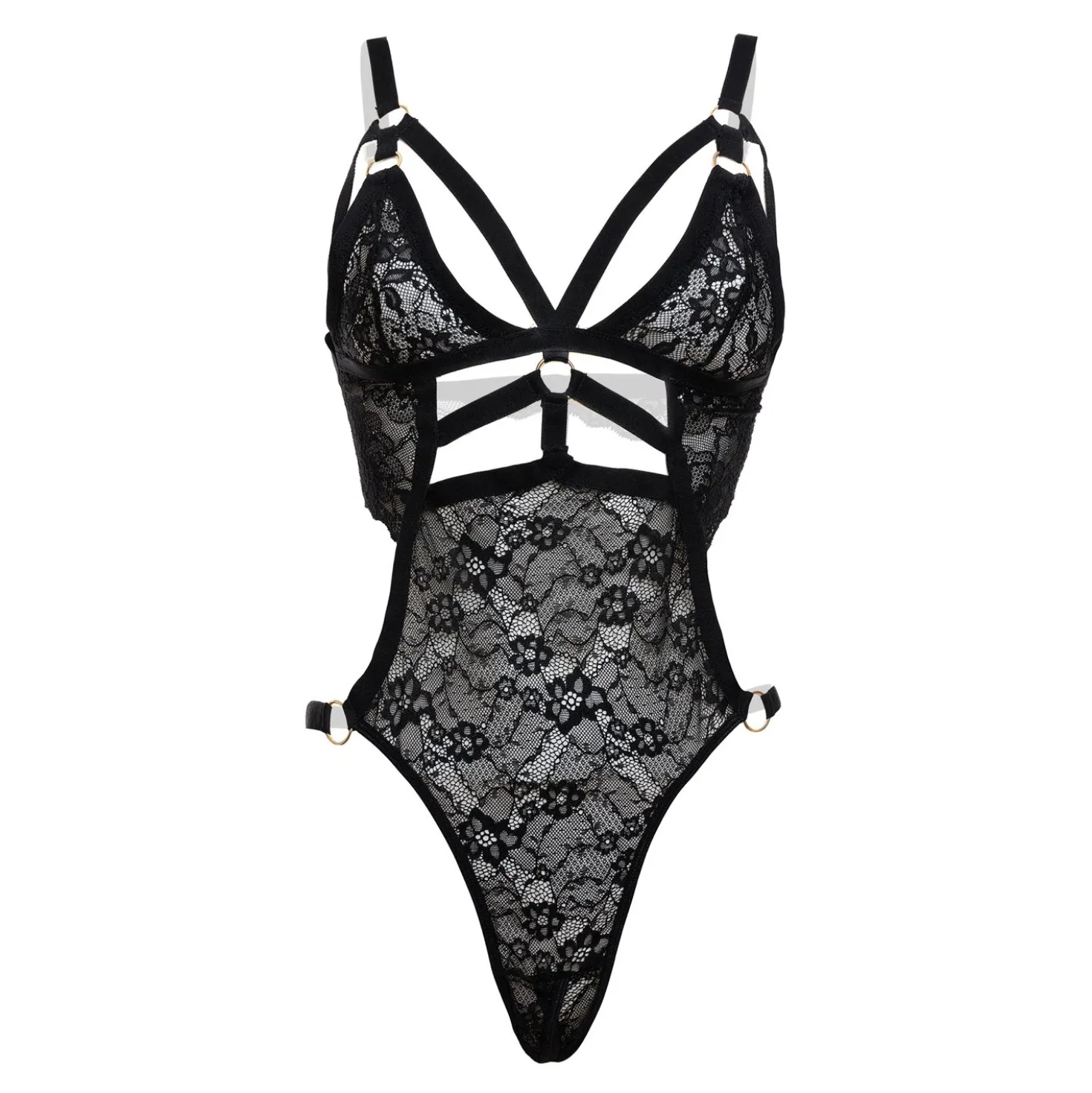 Christine - Body exclusif à l’entrejambe ouvert Giselle - Noir