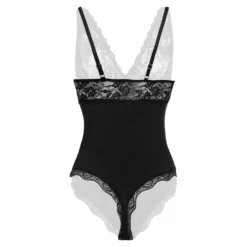 Christine - Body élégant avec dentelle Celeste - Noir