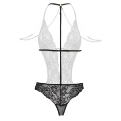 Christine - Body Pointe Ouvert avec Perles Mea - Noir