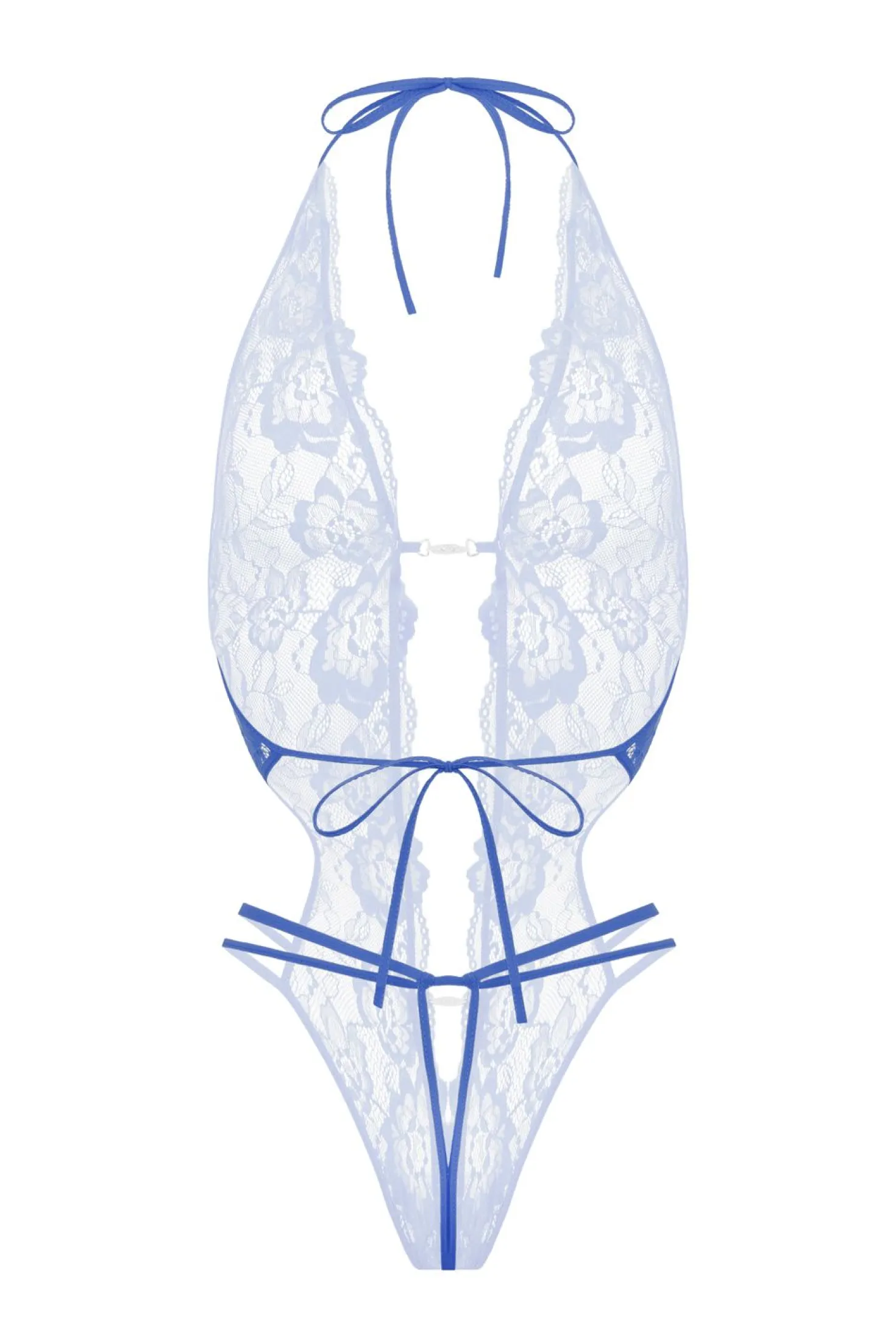 Christine - Body string ouvert à l'entrejambe "Renee" - Bleu