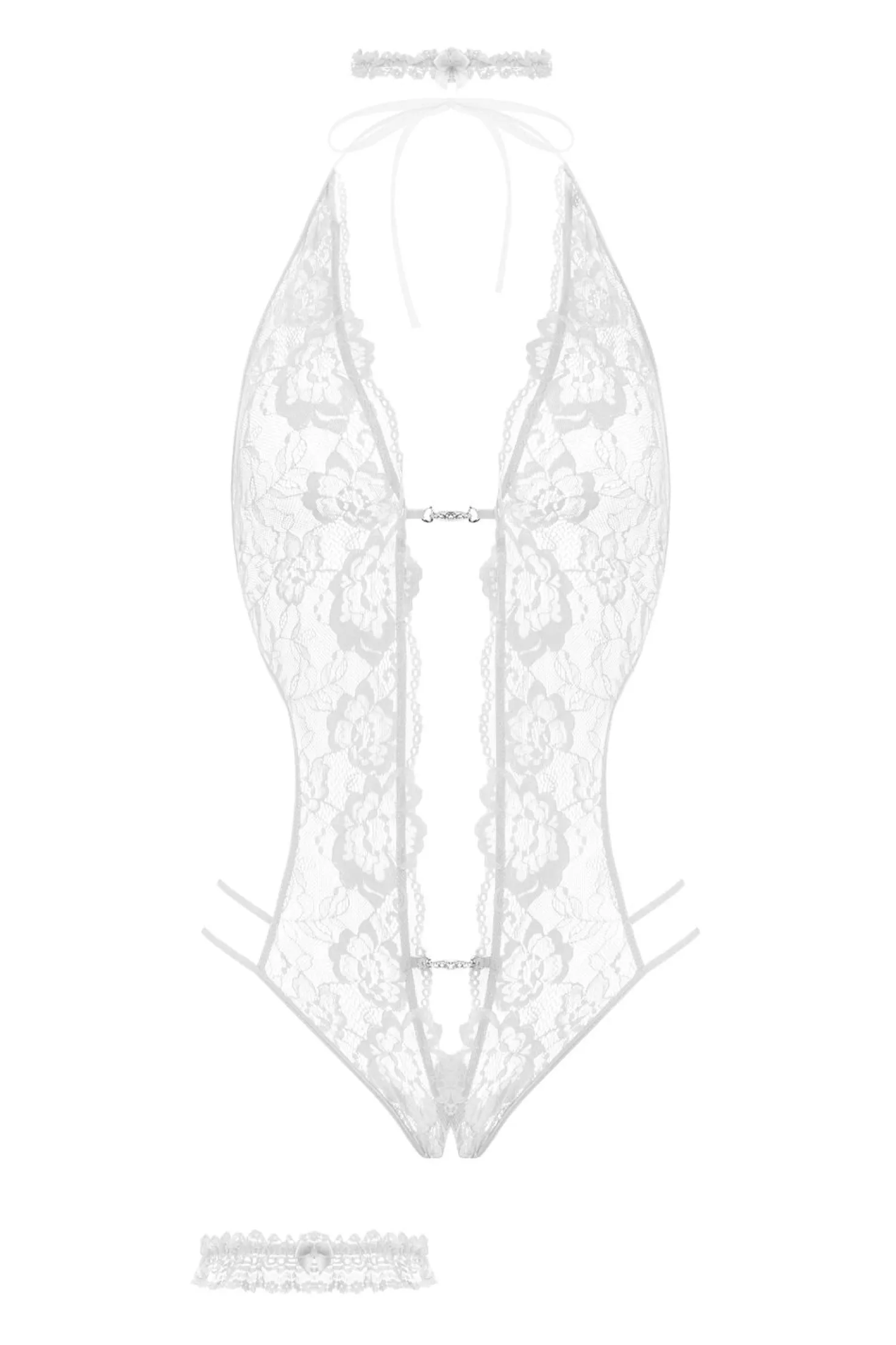 Christine - Body string ouvert à l'entrejambe "Renee" - Blanc