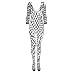 Christine - Catsuit en résille - Noir