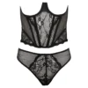Christine - Demi-Corset & String Alaya - Noir