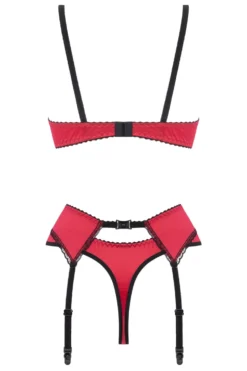 Christine - Ensemble 3 pièces Soutien-gorge Ouvert et Slip Ouvert Gush