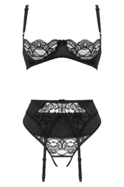 Christine - Ensemble 3 pièces Soutien-gorge Ouvert et Slip Ouvert Gush