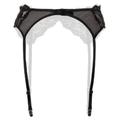 Christine - Porte-jarretelles en dentelle Marzia - Noir