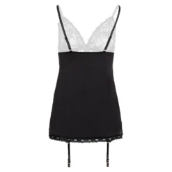 Christine - Robe porte-jarretelles Celeste - Noir
