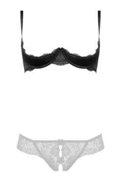 Christine - Soutien-gorge à quart de bonnets en dentelle Marzia - Noir