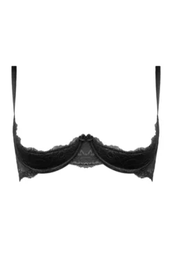 Christine - Soutien-gorge à quart de bonnets en dentelle Marzia - Noir