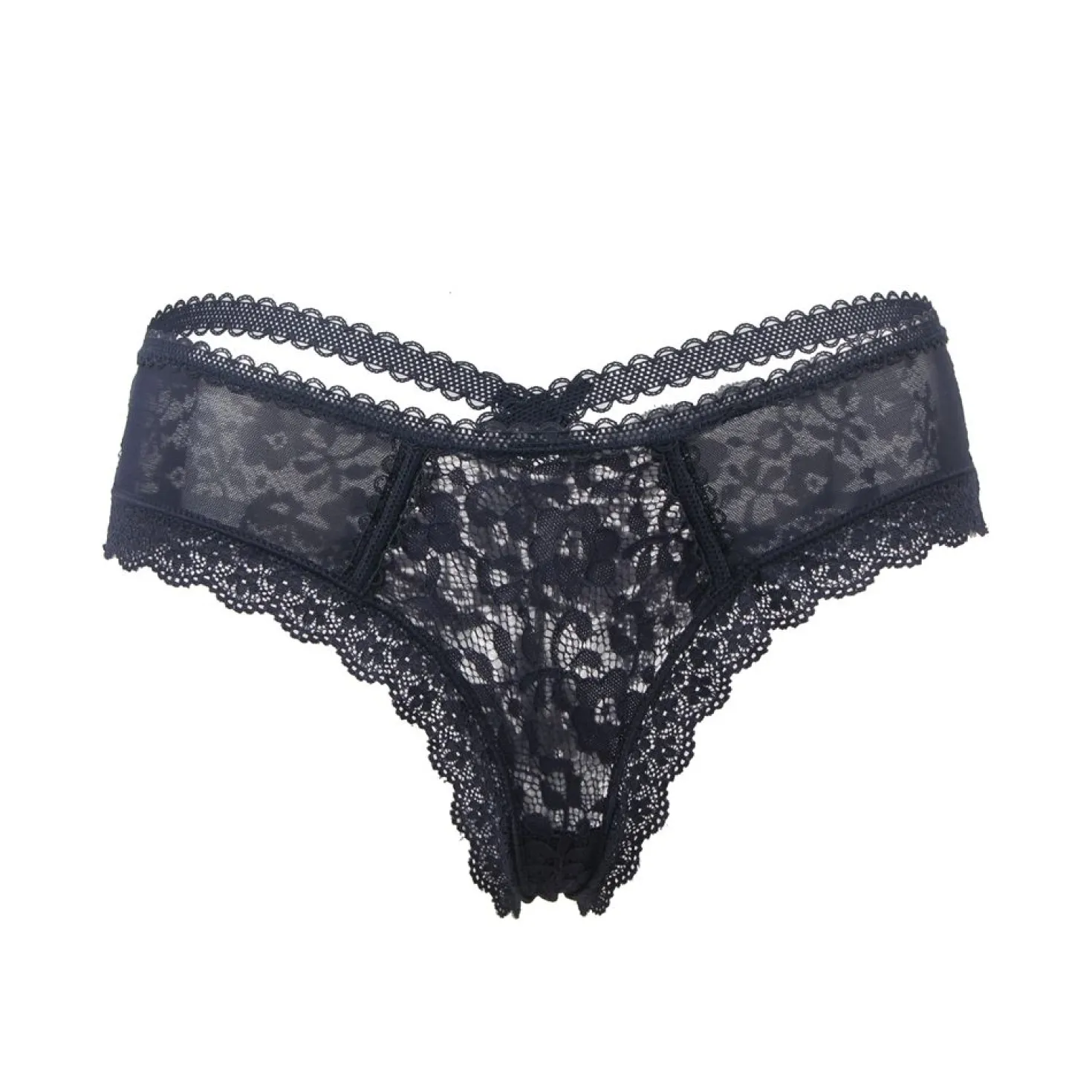 Christine - String en dentelle - Bleu