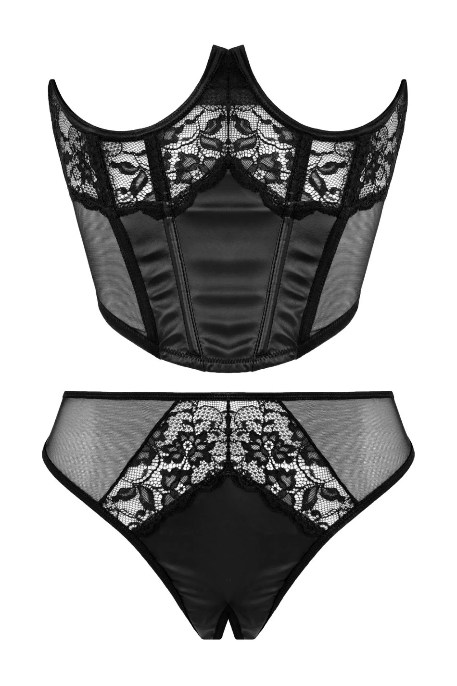 Christine - Tiara Mi-corset et string