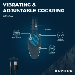 Cockring Ajustable Boners - Bleu