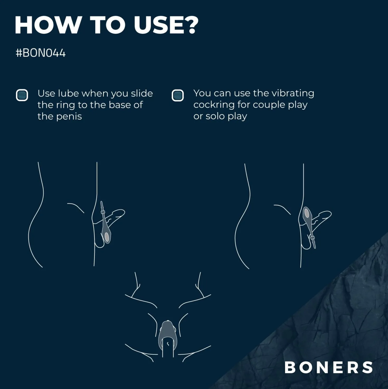 Cockring Ajustable Boners - Bleu