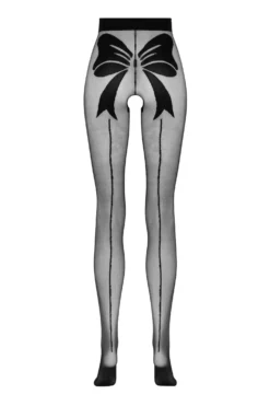Collants ouverts à l’entrejambe avec une conception à nœud