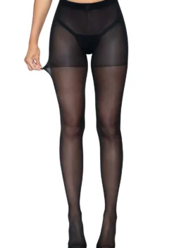 Collants transparents avec ouverture au niveau des fesses