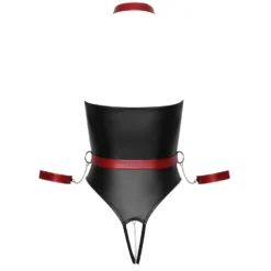Cottelli Bondage - Body avec Détails de Bondage - Noir/Rouge