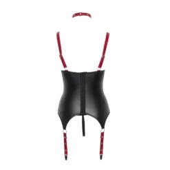 Cottelli Bondage – Ensemble Ouvert avec Guêpière et String – Noir