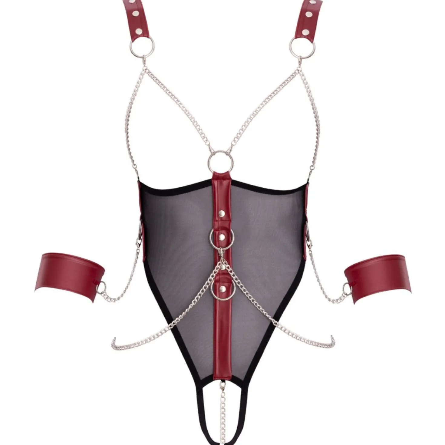 Cottelli Collection - Body Bondage Bonnets Ouverts - Noir