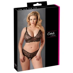 Cottelli Collection - Bra and crotchless G-string