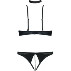 Cottelli Collection - Ensemble séduisant avec soutien-gorge et string ouvert à l'entrejambe