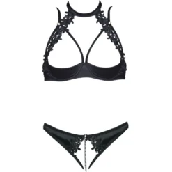 Cottelli Collection - Ensemble séduisant avec soutien-gorge et string ouvert à l'entrejambe