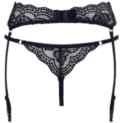 Cottelli Collection - Ensemble Porte-Jarretelles et String - Noir