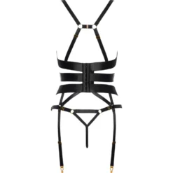 Cottelli Collection - Ensemble Corset Porte-Jarretelles - Noir